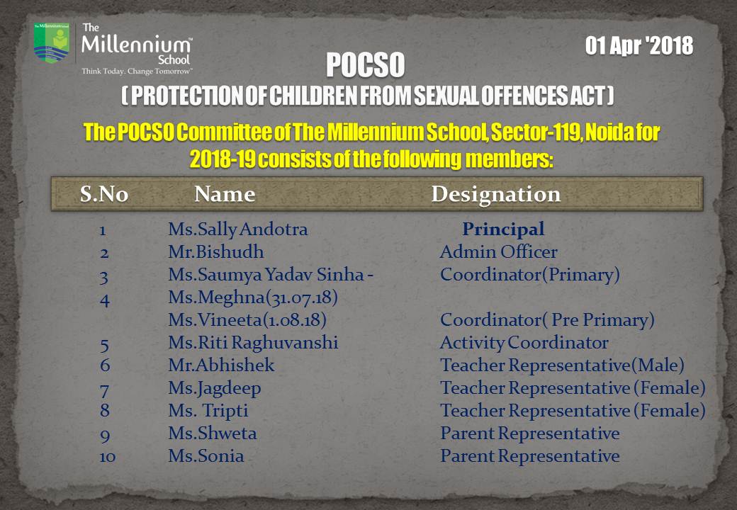 POCSO  (PROTECTION OF CHILDREN FROM SEXUAL OFFENCES ACT)