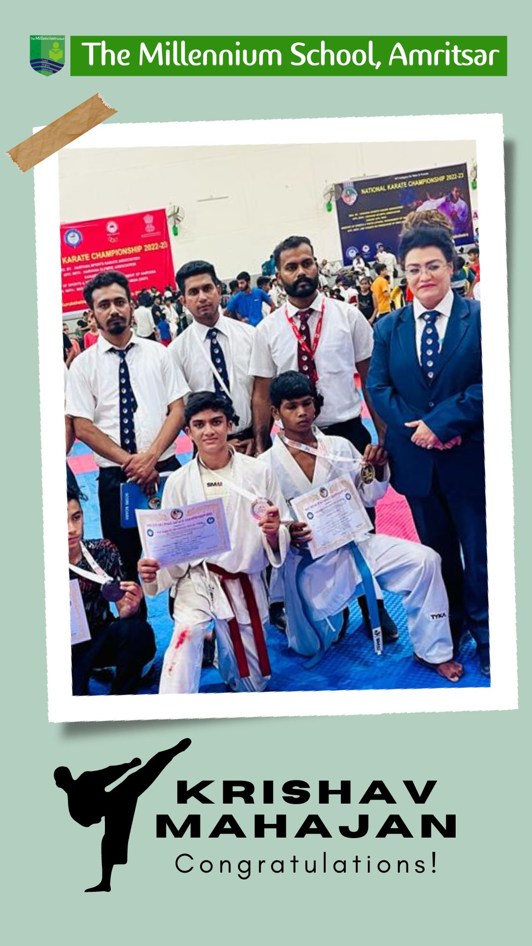 Krishav Mahajan wins karate championship