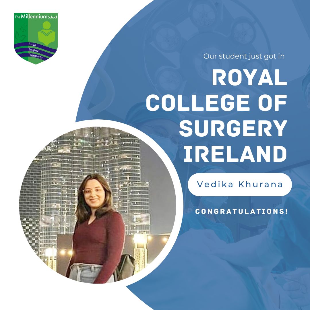 Vedika Khurana gets admission in Royal College of Surgery Ireland