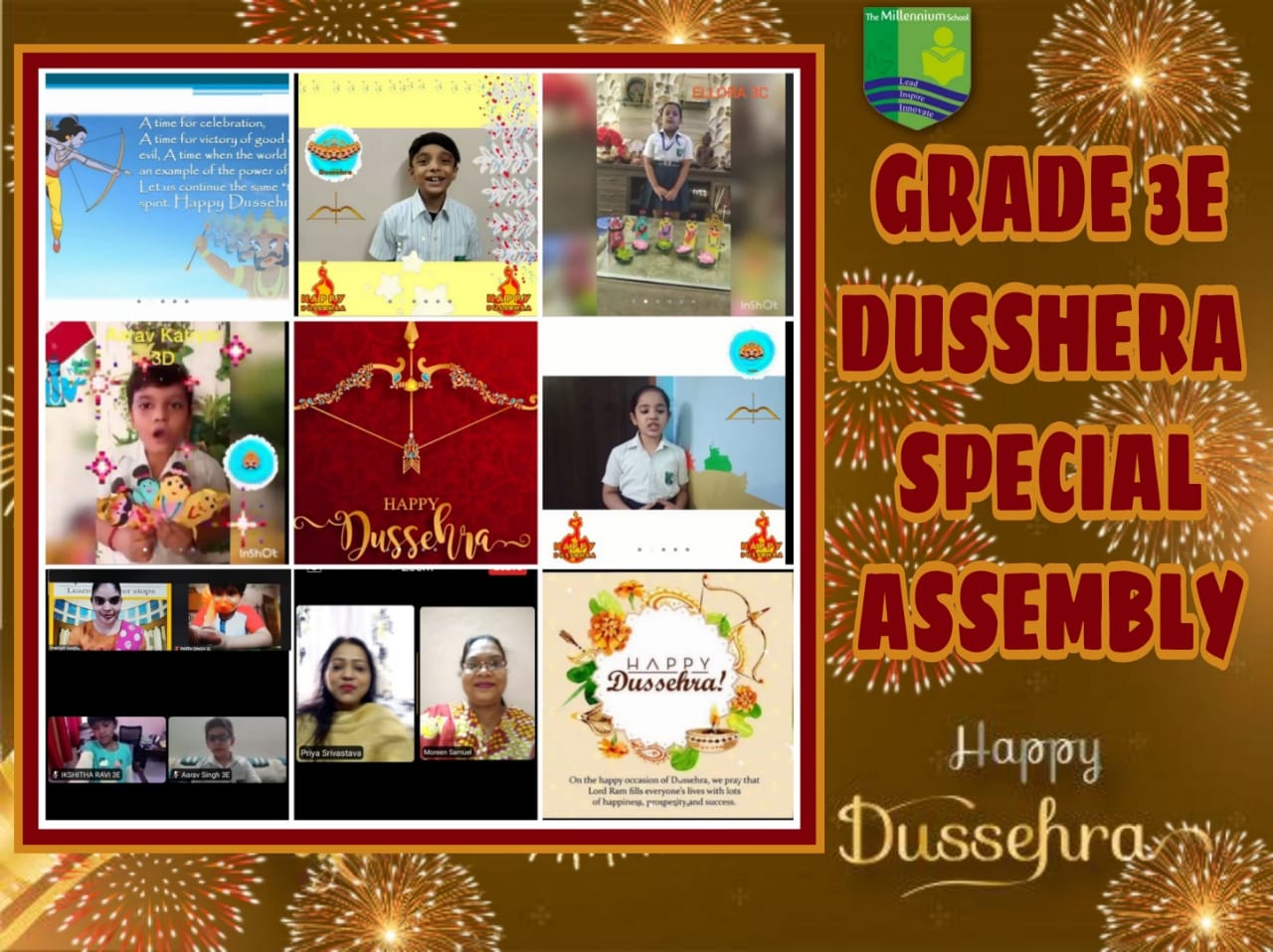DUSSEHRA CLEBRATION AT THE MILLENNIUM SCHOOL, SOUTH CITY, LUCKNOW