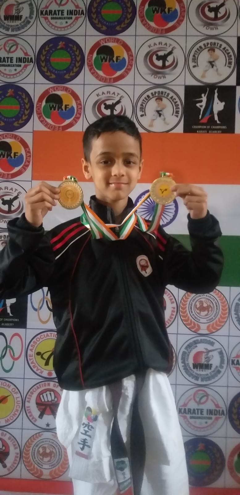 We are proud to announce that Rudra Ahuja of Grade III has won two gold medals in 2nd World Modern Shotokan District Karate Championship
