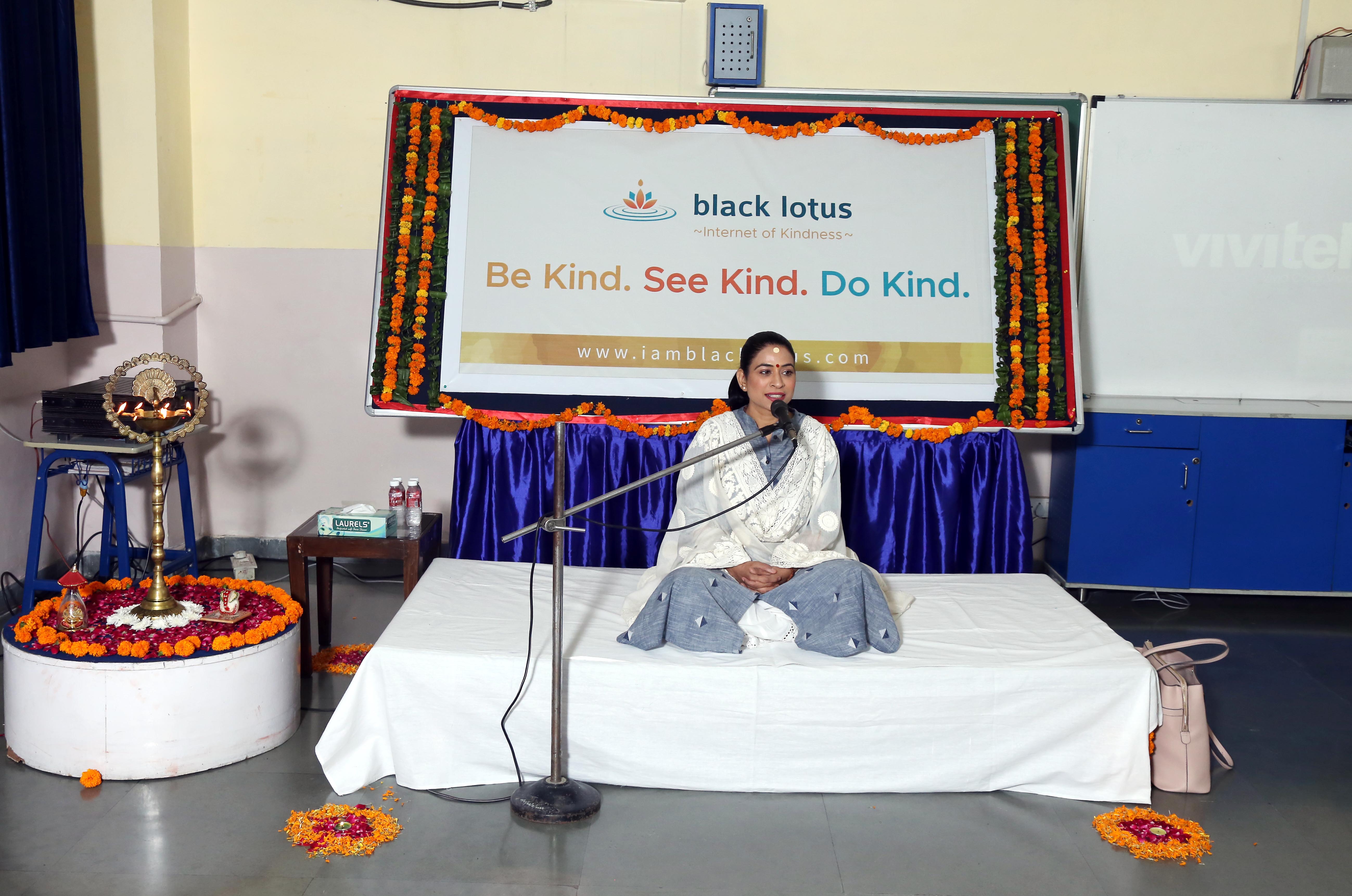 Black Lotus event took place today at The Millennium School Patiala on #Mindfulness and #Kindness by #Ms_Ambika_Om.